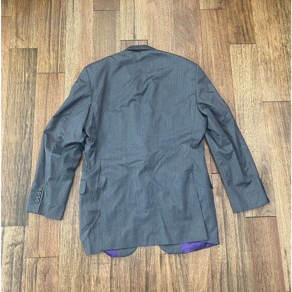 Holland & Sherry BESPOKE Gray Wool Sport Coat Suit Blazer 44R Wool - Picture 2 of 4